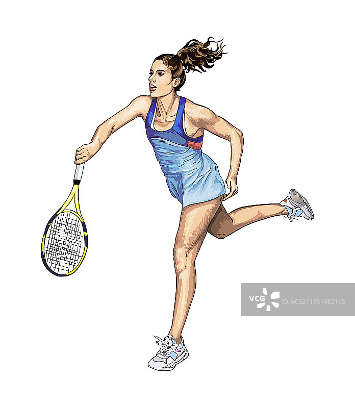 抽象网球运动员挥拍溅水图片素材