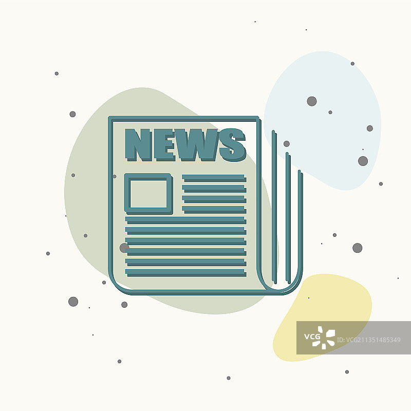 多色报纸新闻图标图片素材