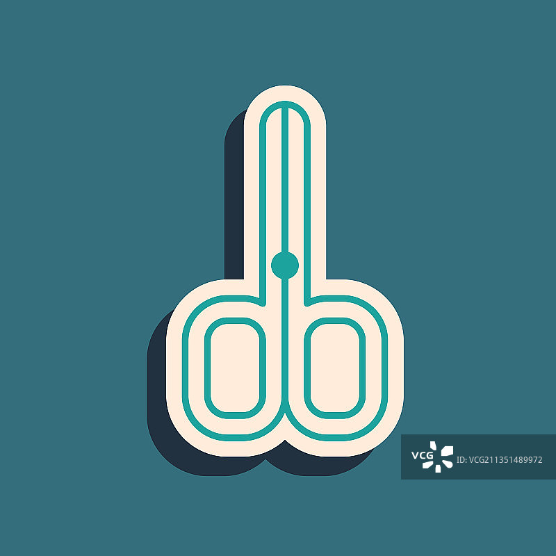 绿色指甲剪图标图片素材