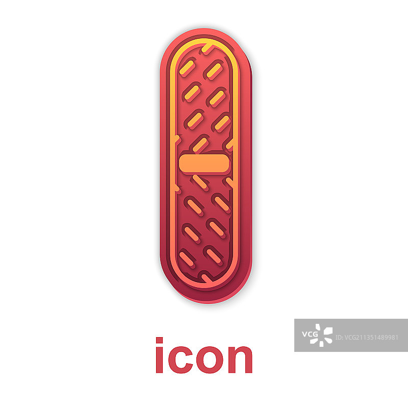 金色指甲锉图标，白色背景图片素材