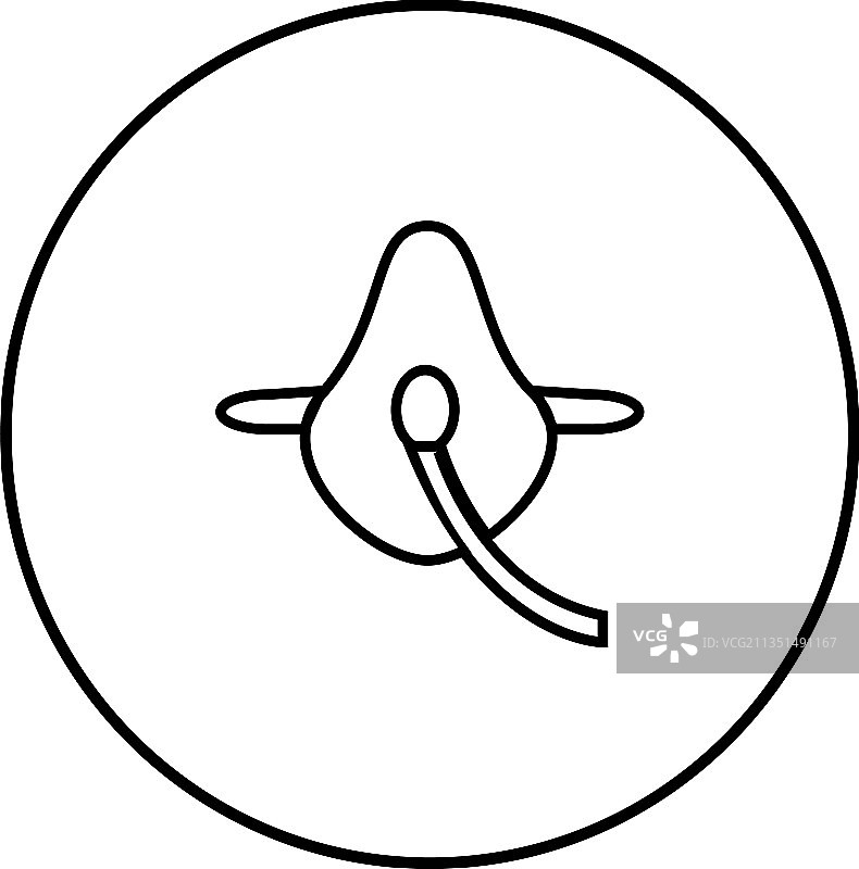 氧气面罩线条图标图片素材