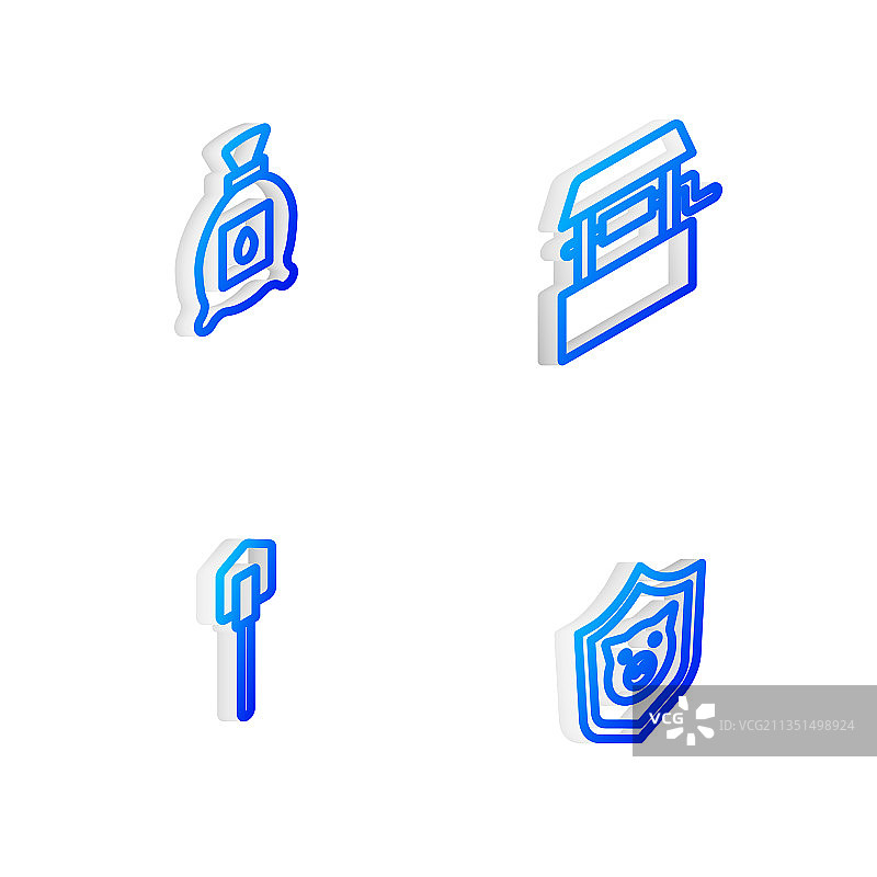 2.5D等距线井及种子包图片素材