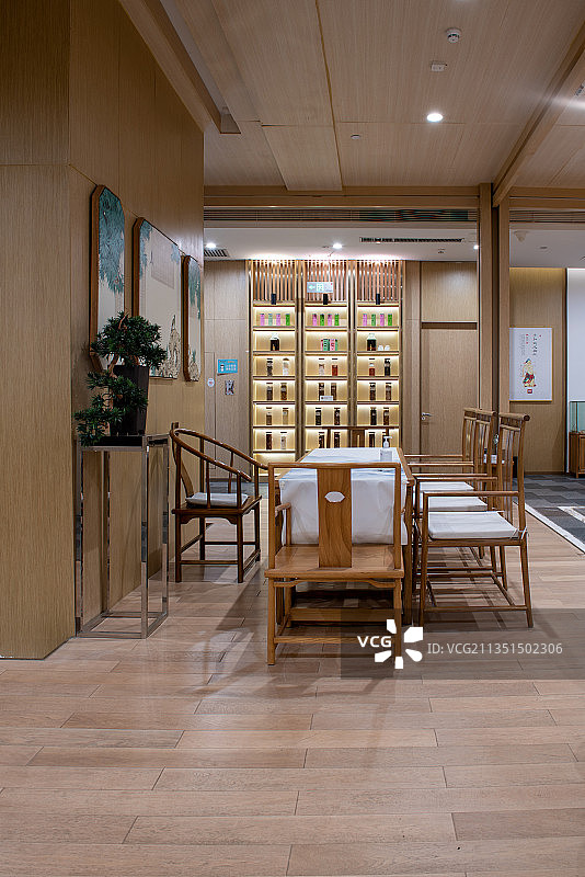建筑内部装修，中医养生馆图片素材