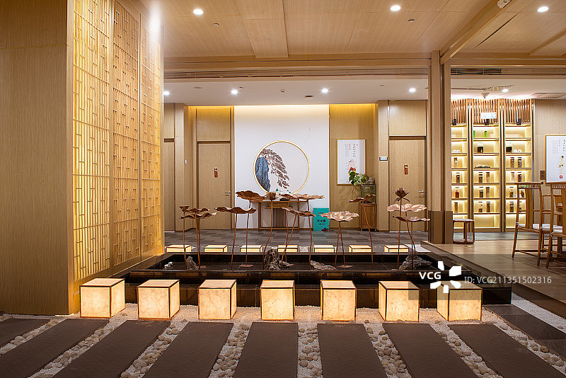 建筑内部装修，中医养生馆图片素材