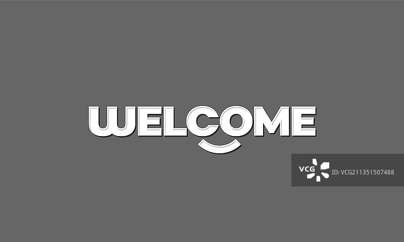 欢迎语创意笑脸logo图片素材