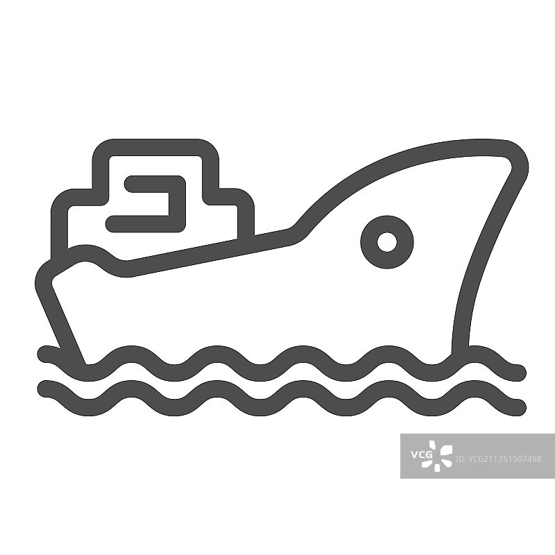 油轮货船线条图标图片素材