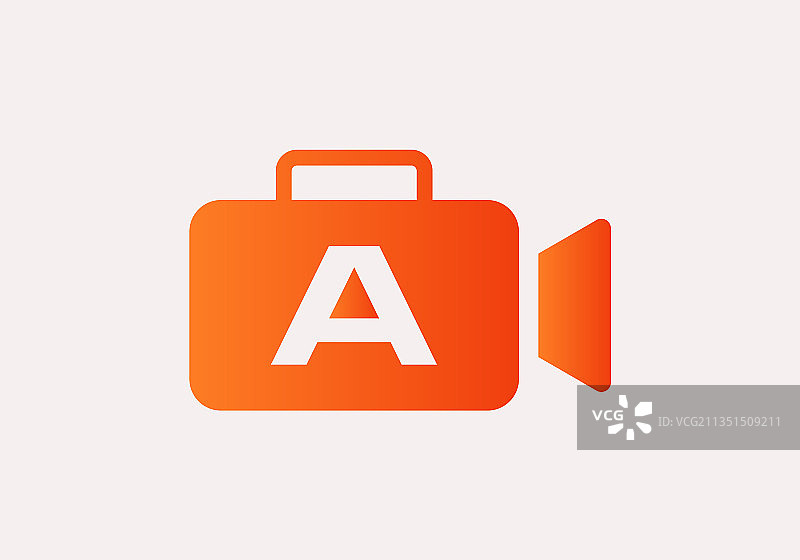字母A电影胶片摄像logo图片素材