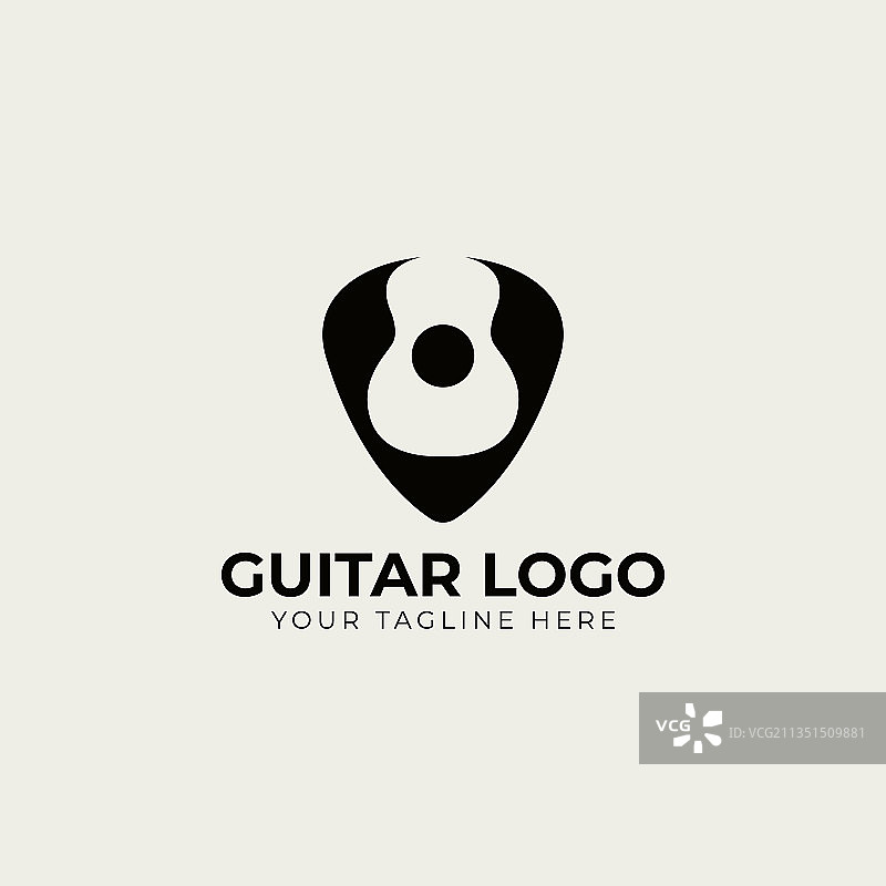拨片吉他Logo模板图片素材