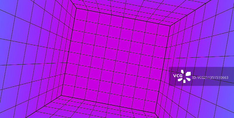 3D科技风格网格透视房间图片素材