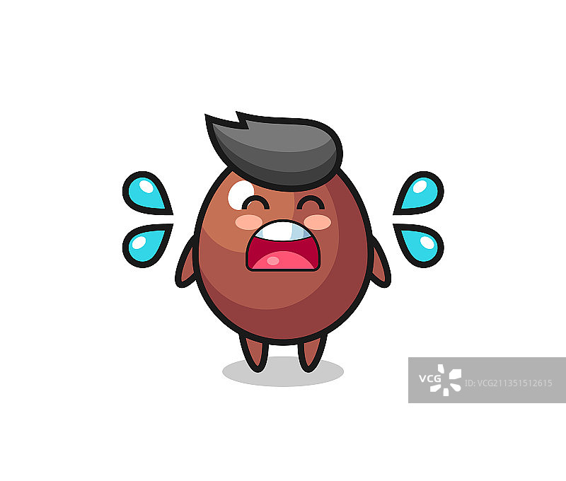 卡通巧克力蛋哭泣姿势图片素材
