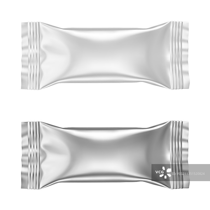 哑光白银色箔袋图片素材
