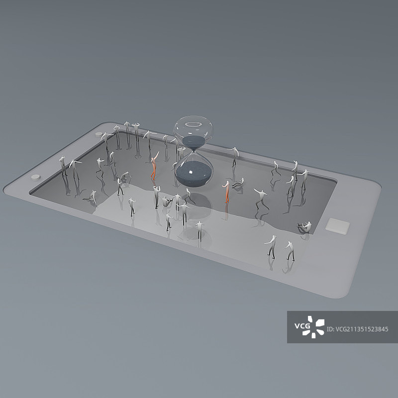 手机-时间沙漏图片素材