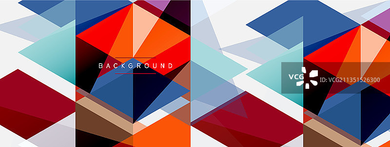 彩色三角形构成几何抽象图片素材