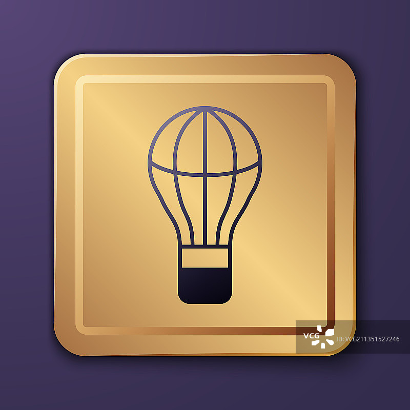 紫色热气球图标图片素材