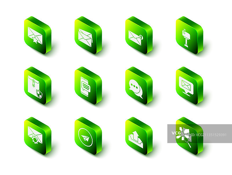 带语音气泡的信封邮箱图片素材