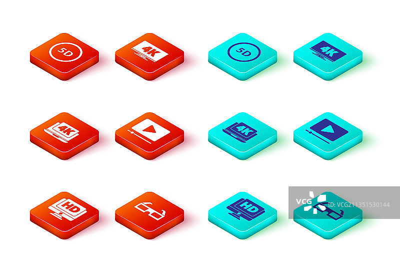 带有高清视频3D电影眼镜的显示器图片素材