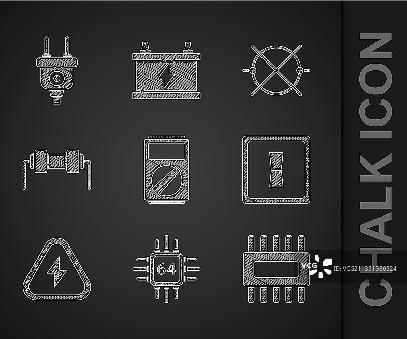 万用表处理器与微电路CPU合集图片素材