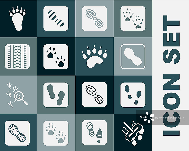 拖把人类脚印鞋爪子轮胎痕迹图片素材