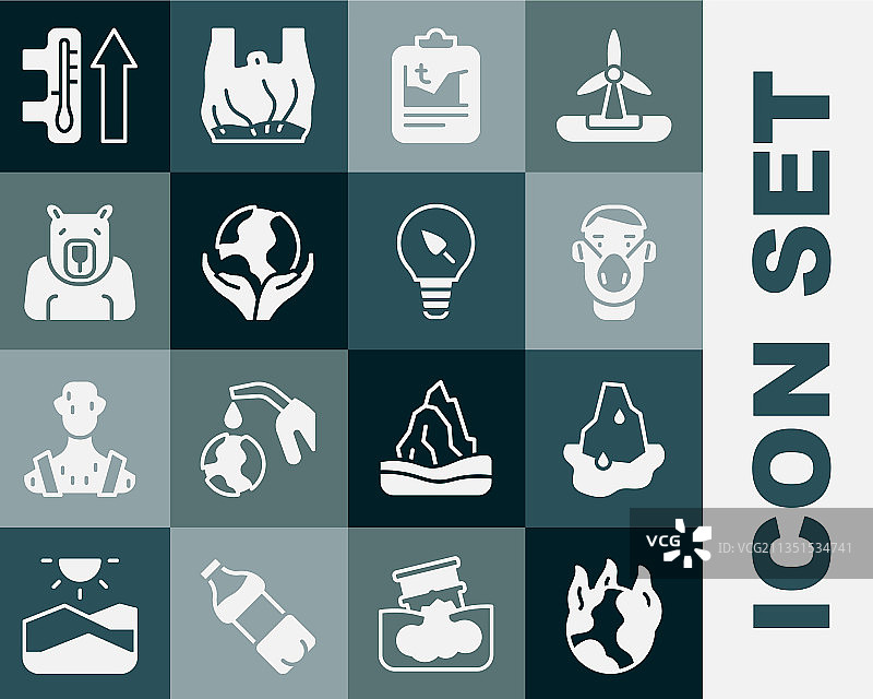 全球变暖冰川融化图片素材