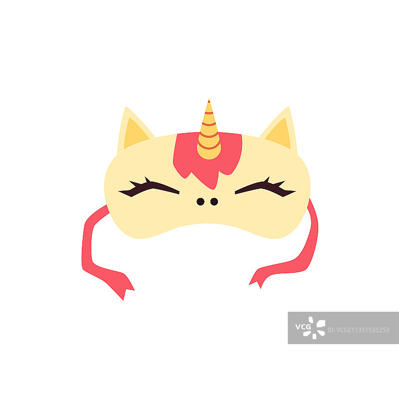 带绳子的独角兽睡眠眼罩图片素材