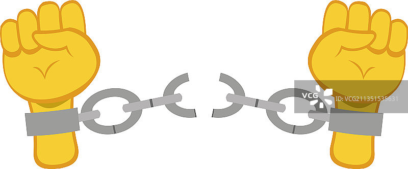 挣脱锁链的手图片素材