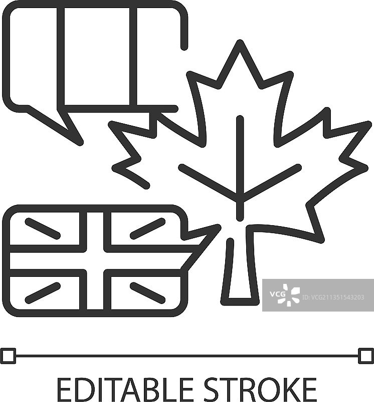 双语国家线性图标图片素材