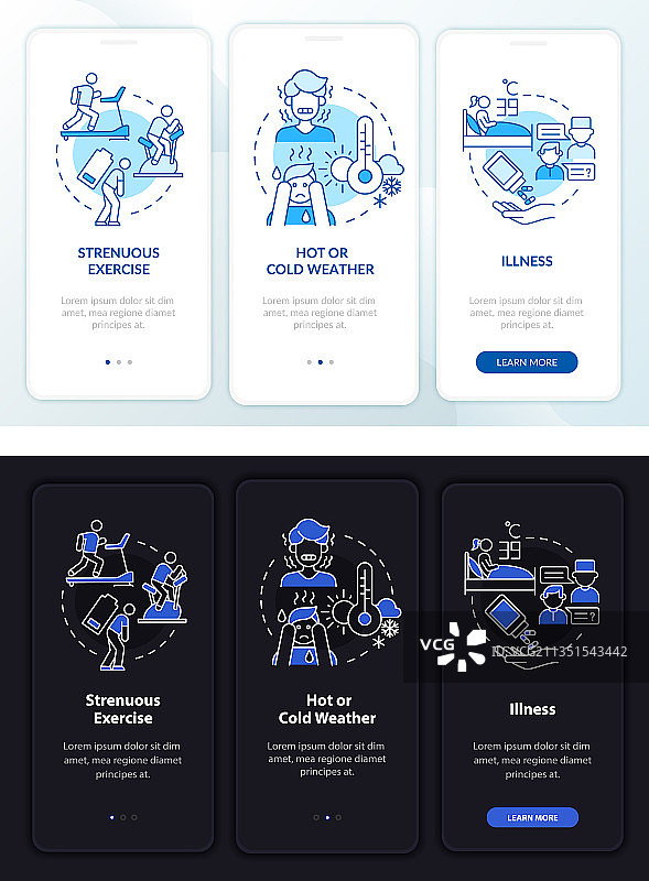 增加液体摄入量明暗引导图片素材