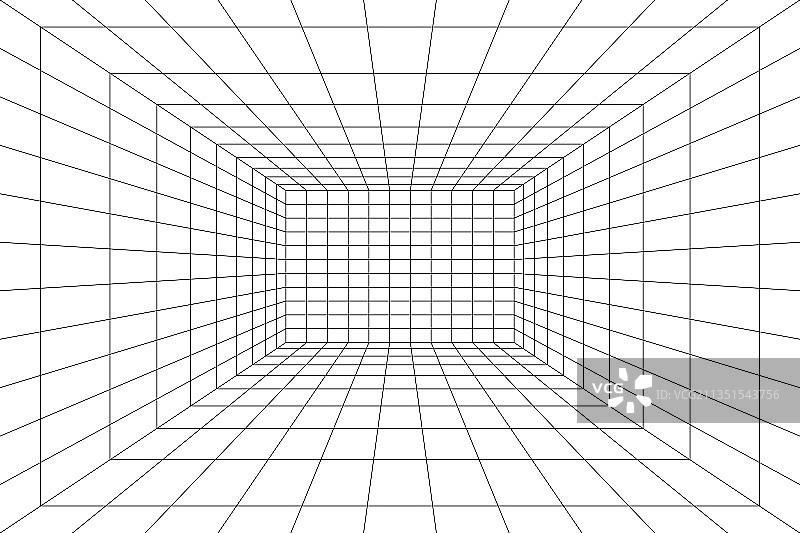 透视网格房间图片素材