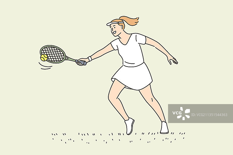 专业网球运动员的积极生活方式图片素材