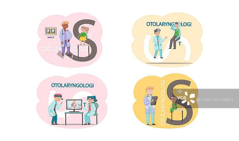 耳科医生与病人图片素材