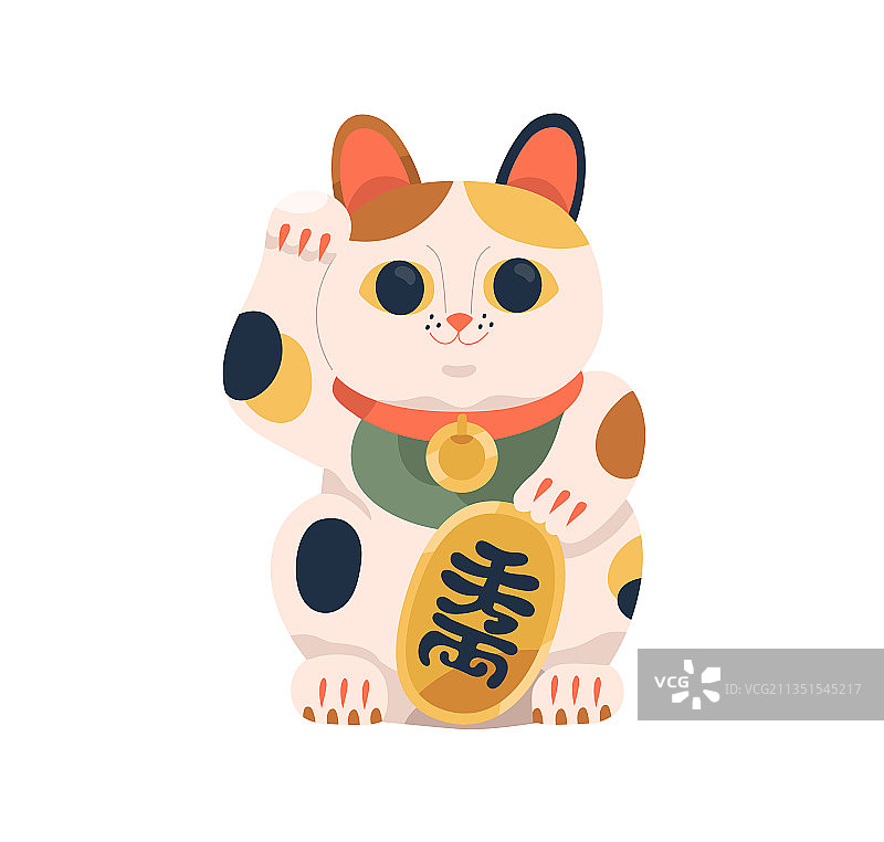 带硬币的亚洲招财猫手办图片素材