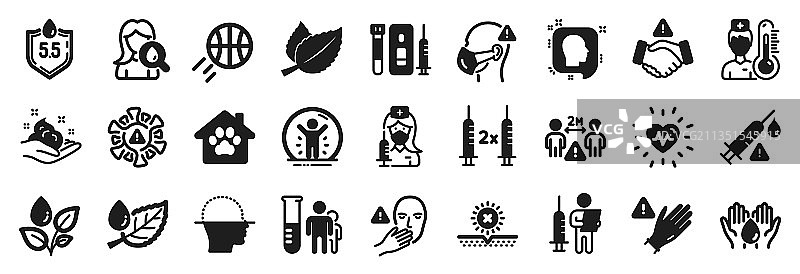 医疗保健图标合集，如手套图片素材