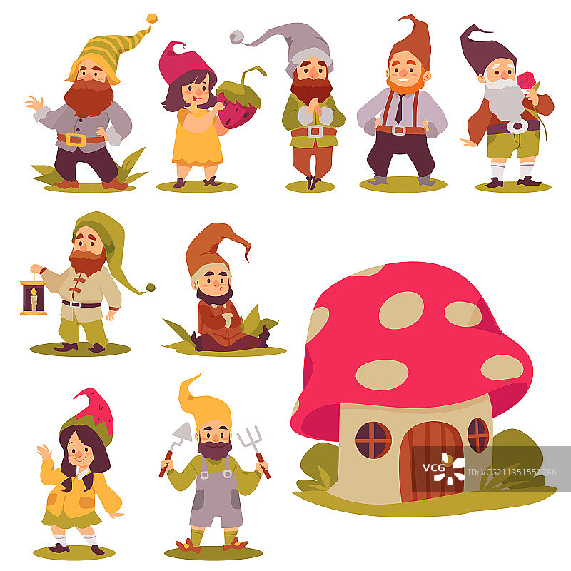 花园仙子侏儒卡通人物图片素材