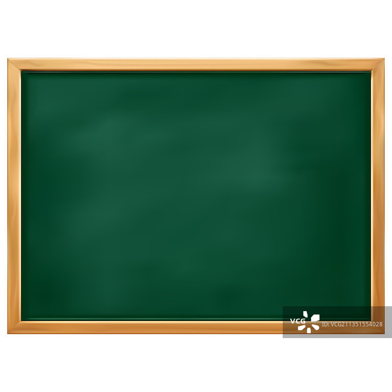带木制框架的绿色黑板图片素材