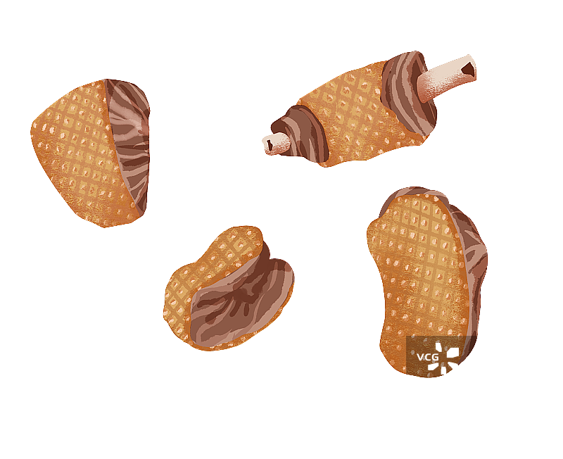 鸭肉肉块插画元素图片素材