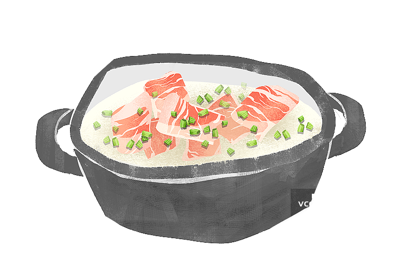 肉片汤插画元素图片素材