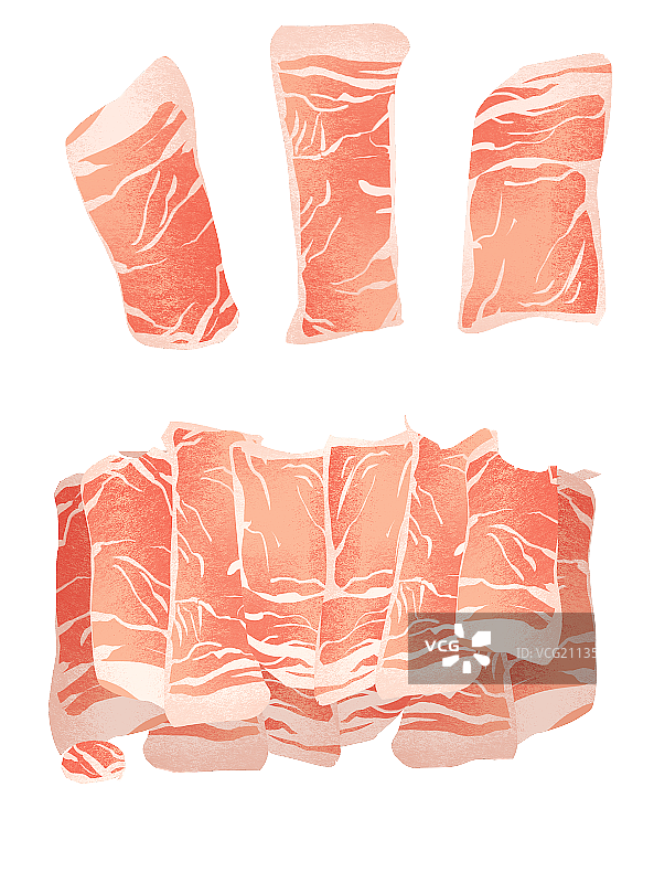 肉片食材插画元素图片素材