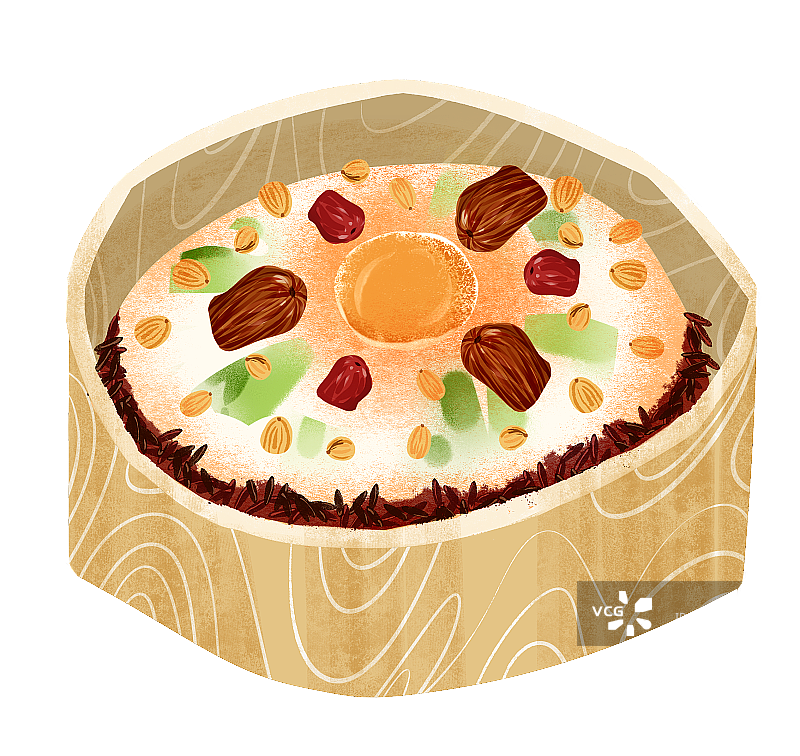 八宝饭插画图片素材