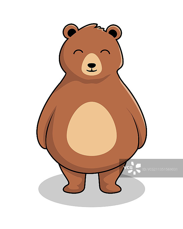 卡通可爱站立蜂蜜熊图片素材