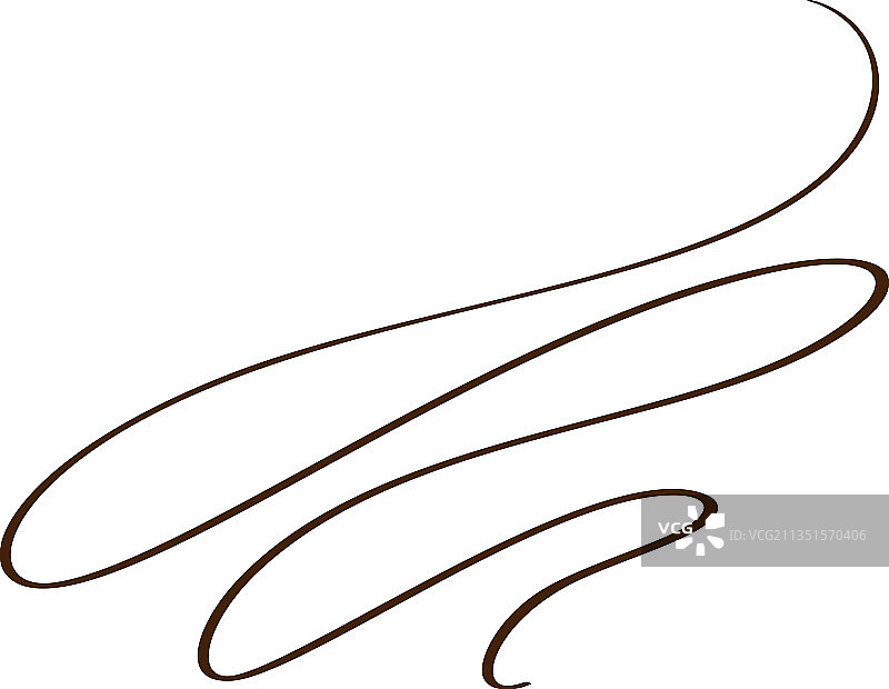 抽象波浪书法分隔线图片素材