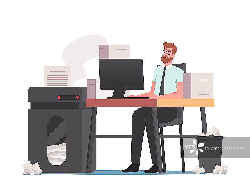 堆积如山的办公人员截止日期概念图片素材