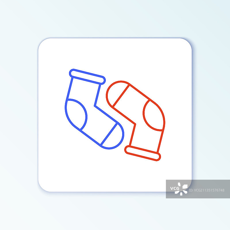 白色背景上的袜子线条图标图片素材