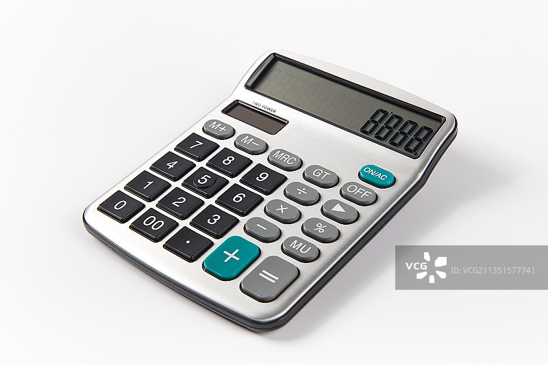 白色背景上的计算器图片素材