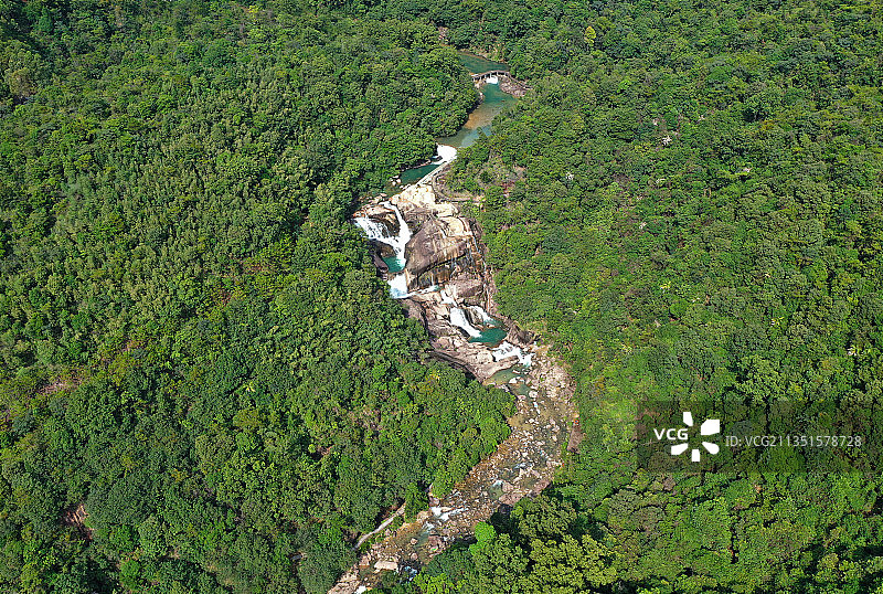 广东省广州市增城区派潭镇白水寨大丰门景区航拍图片素材