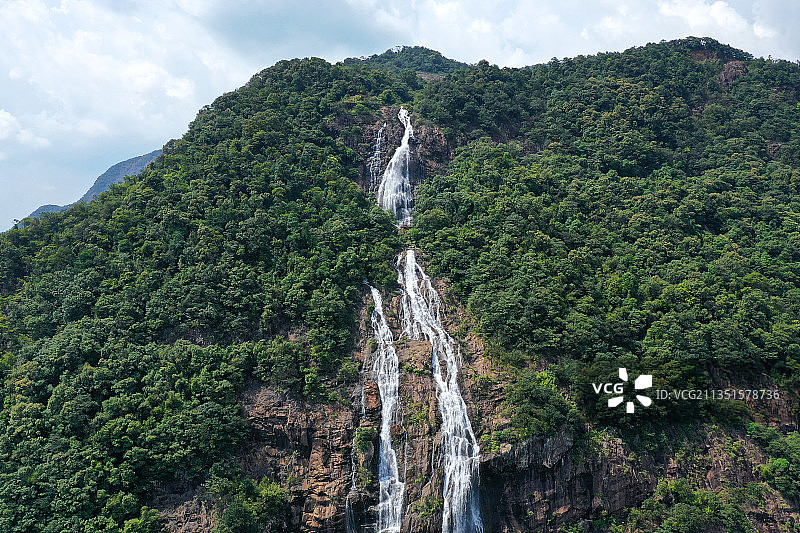 广东省广州市增城区派潭镇白水寨风景名胜景区航拍图片素材
