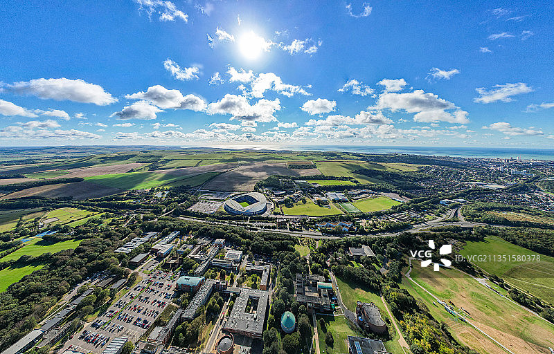 英国萨塞克斯大学航拍图片素材