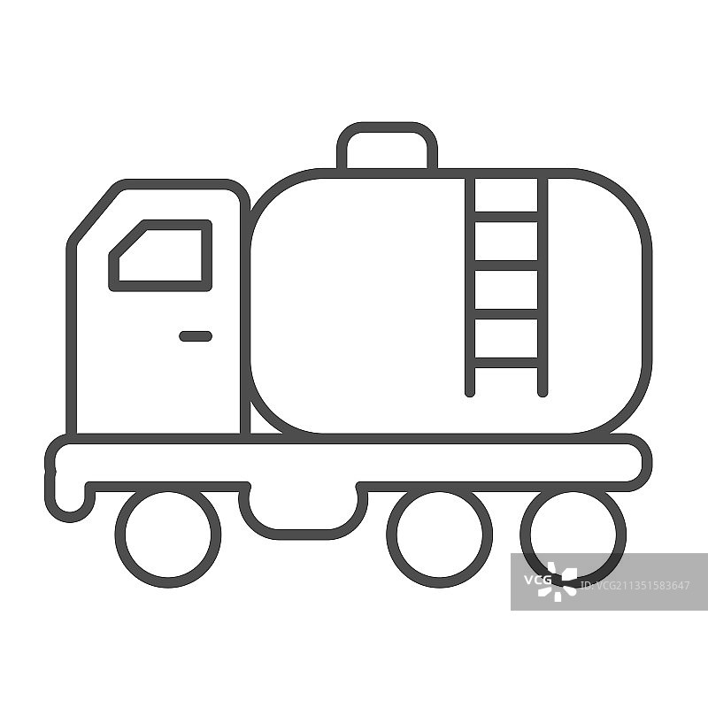 油罐车细线图标图片素材