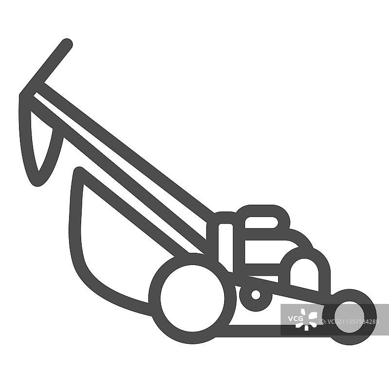 割草机园艺线性图标图片素材