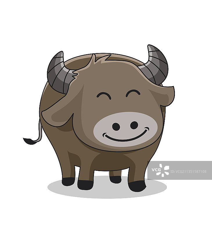 可爱卡通野牛图片素材