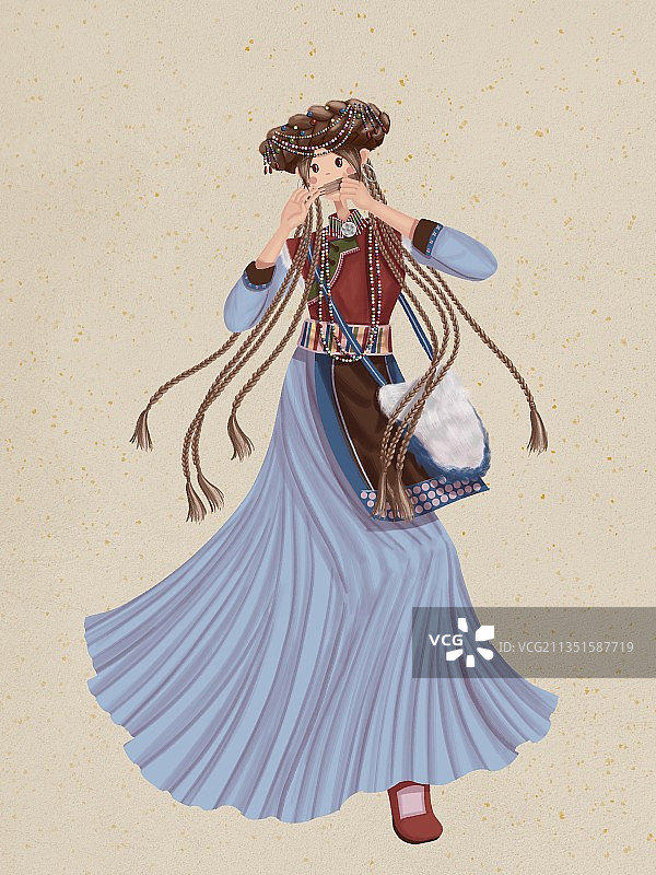 普米族姑娘图片素材